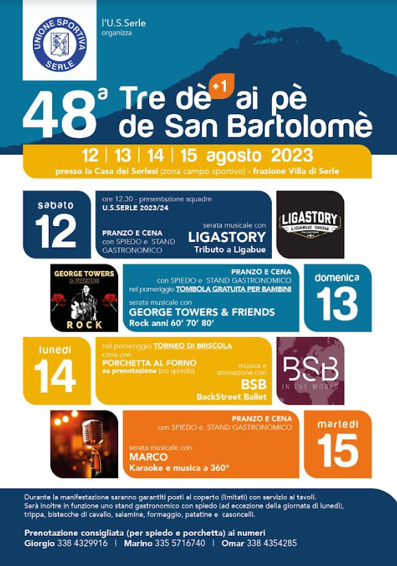 Tre dè ai pè de San Bartolomè - Serle