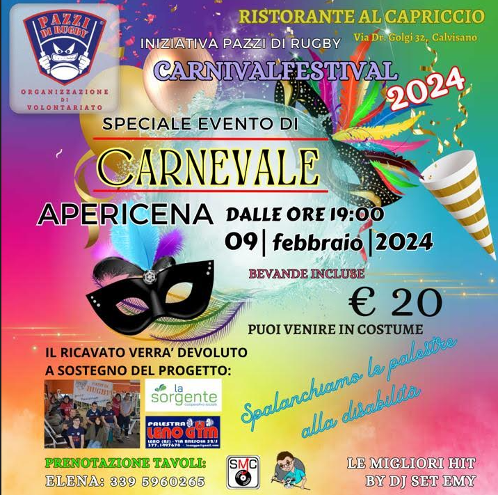Carnival Party Pazzi di Rugby - Calvisano