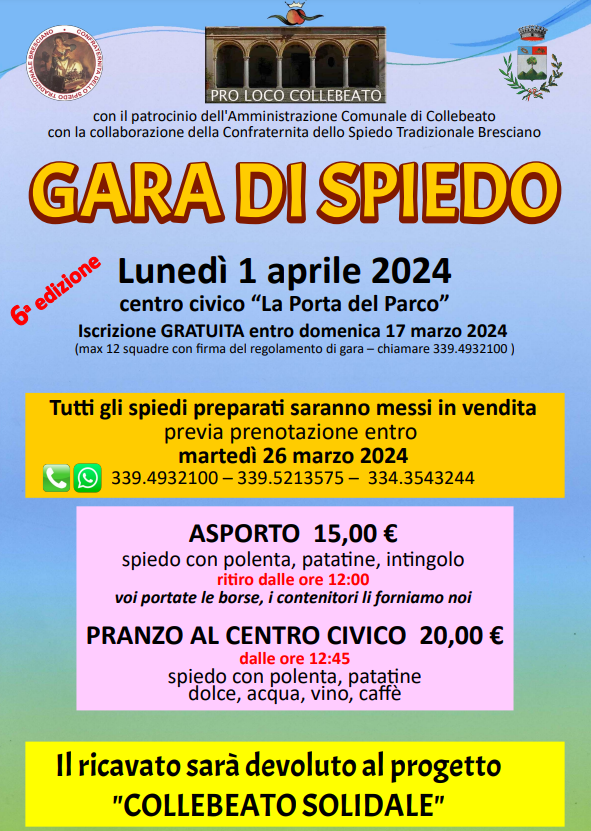 Gara di Spiedo – sesta edizione - Collebeato