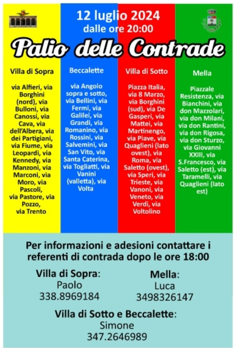 Palio delle contrade 2024 a Collebeato 