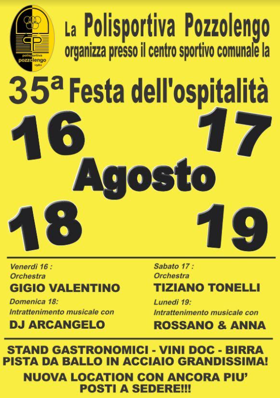 35a Festa dell'Ospitalità - Pozzolengo (BS)
