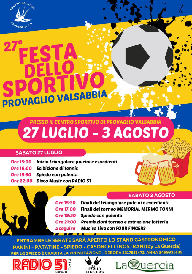 Festa dello sportivo a Provaglio Val Sabbia 