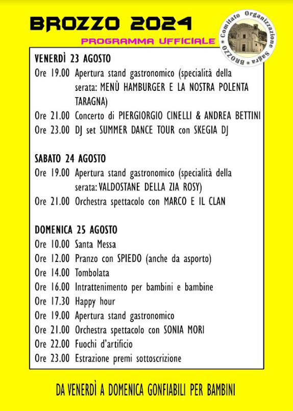 Sagra di Brozzo - Marcheno