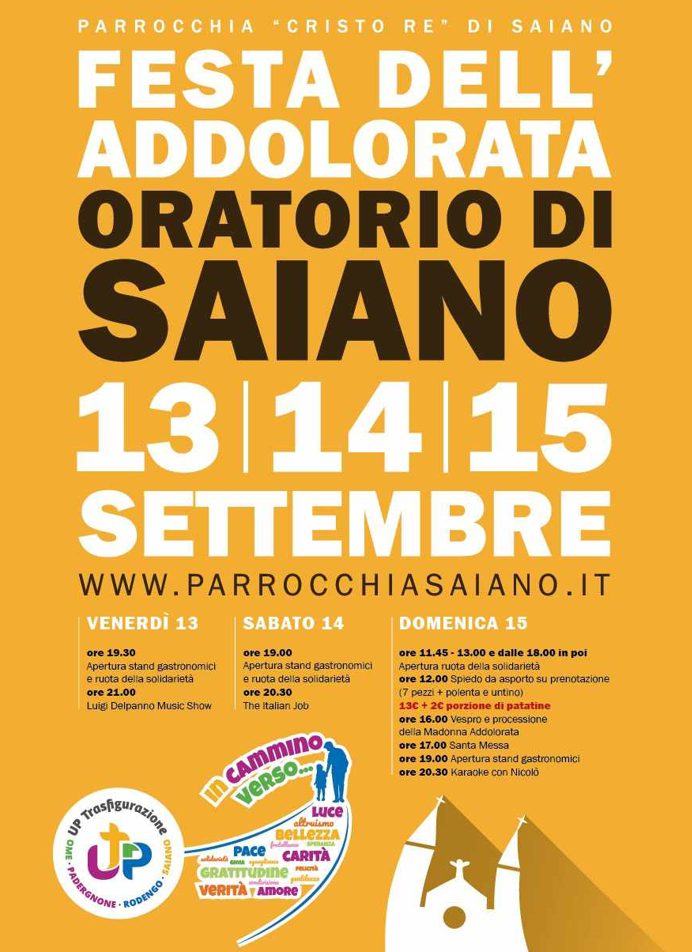Festa dell'Addolorata - Oratorio di Saiano