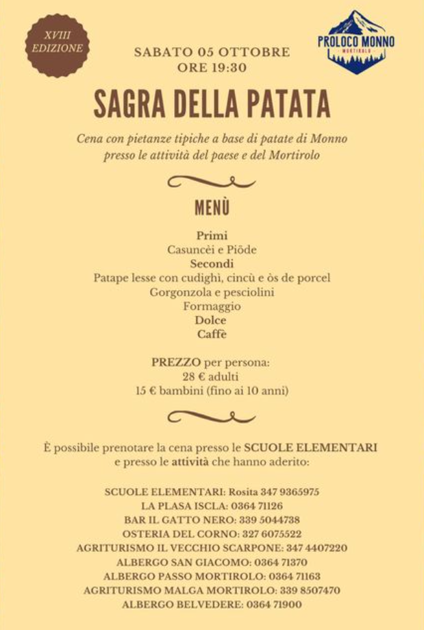 Sagra della patata - Monno