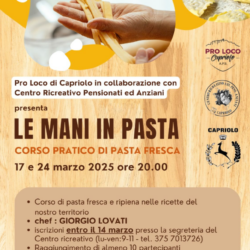 "Le mani in pasta" corso pratico di pasta fresca - Capriolo