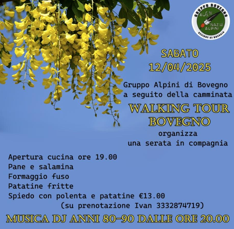 Walking Tour - Bovegno - locandina