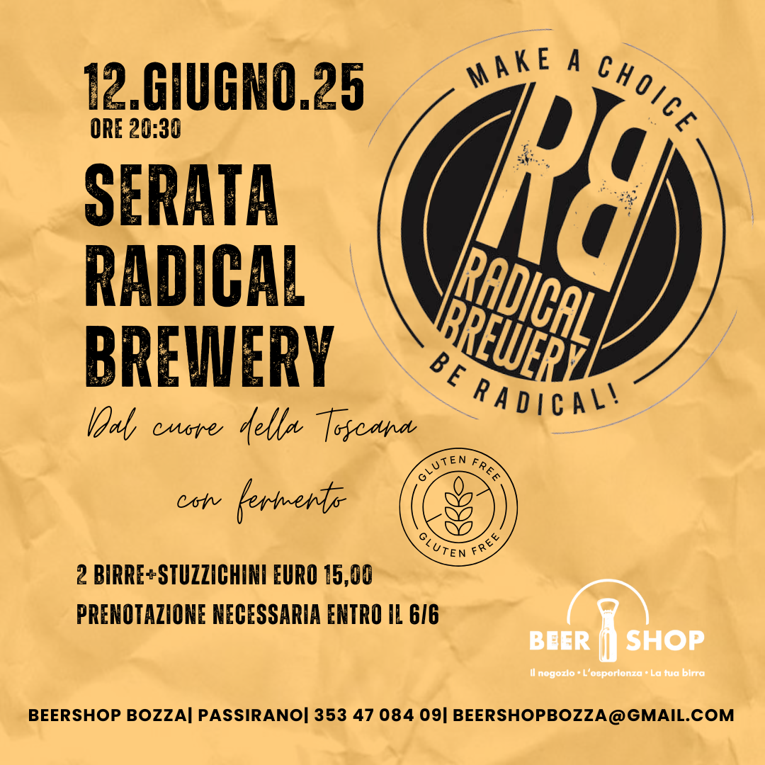 Locandina Serata Radical Brewery