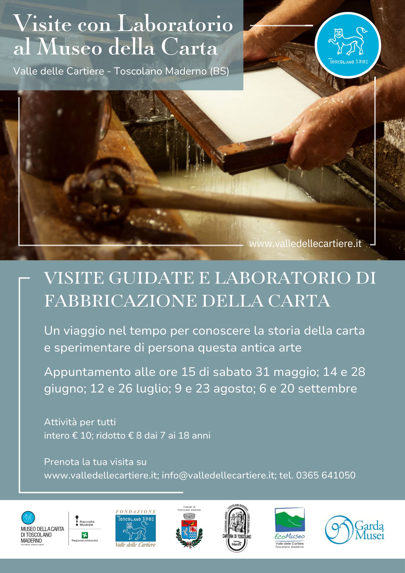 Locandina Visite con laboratorio al museo