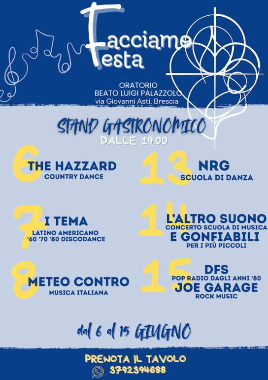 Locandina Facciamo Festa - Brescia