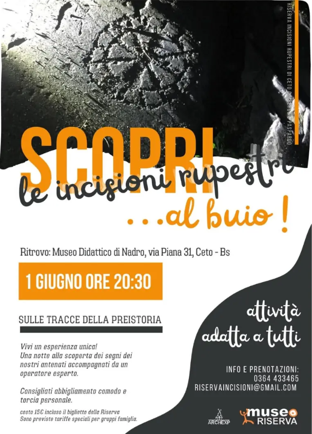 Scopri le incisioni rupestri ... al buio - Ceto