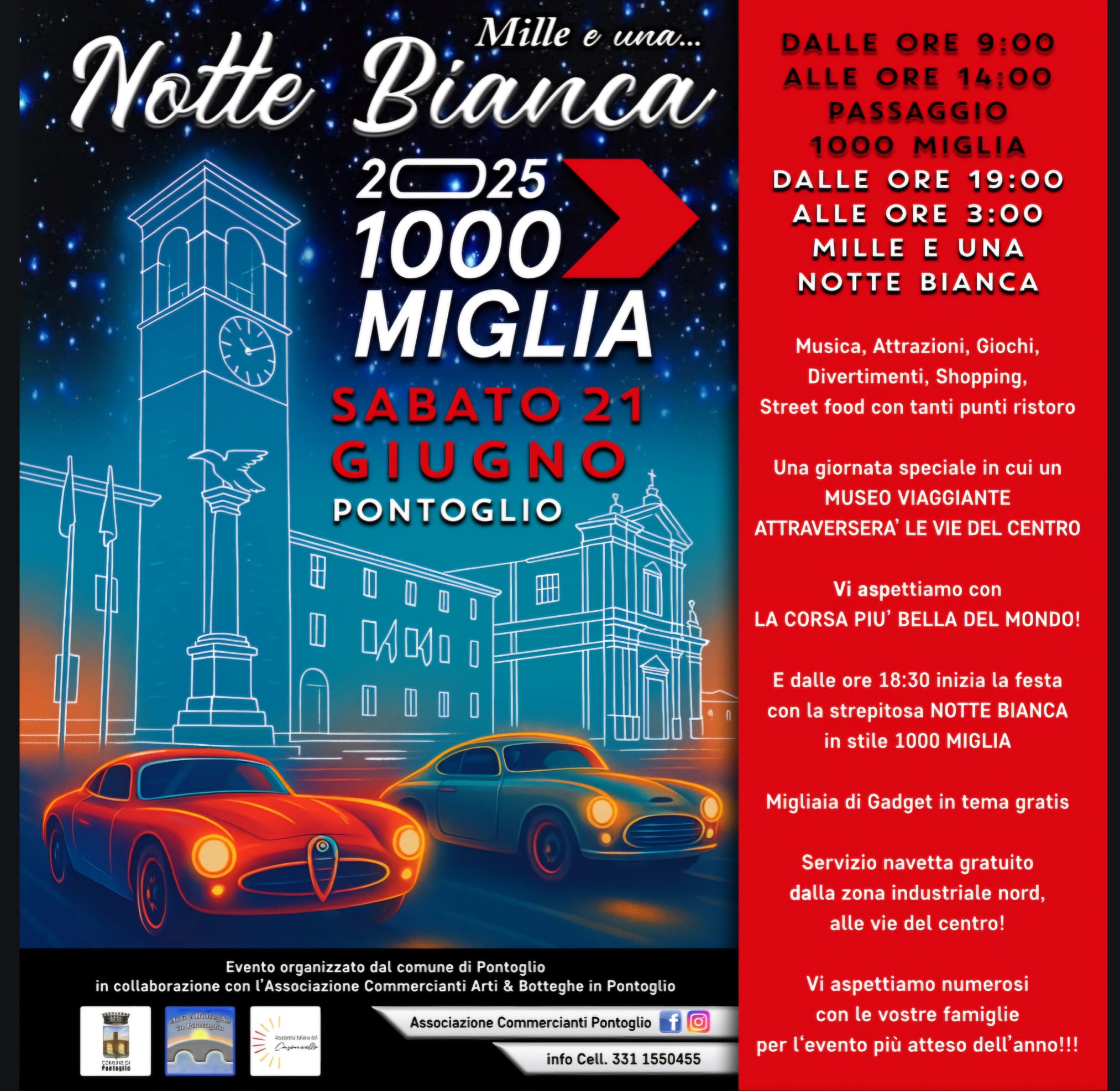 Locandina Notte Bianca Pontoglio Sabato 21 Giugno