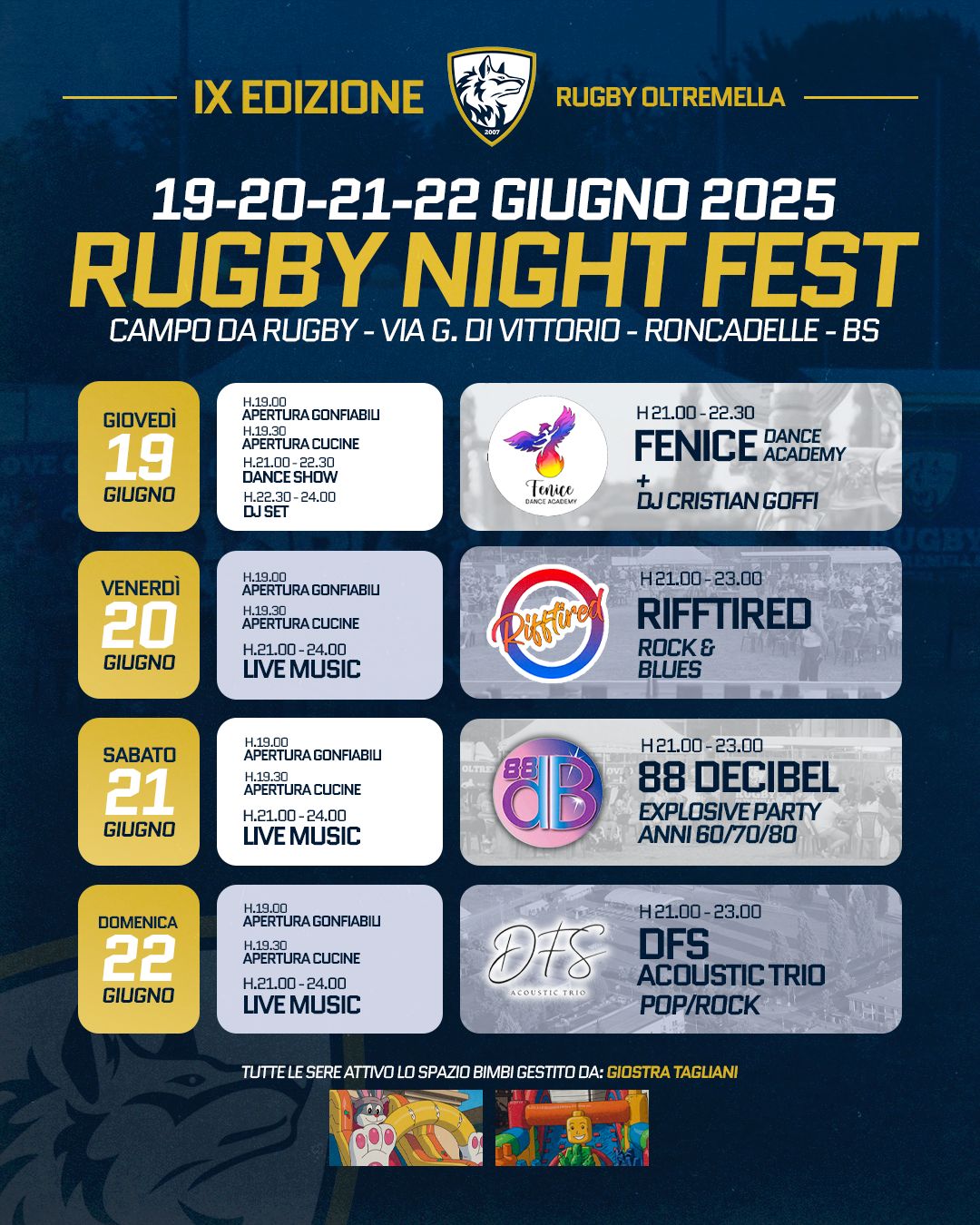 Locandina Rugby Night Fest