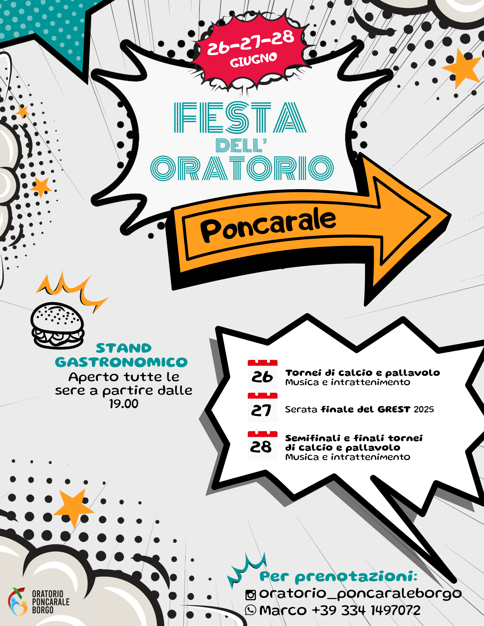Locandina Festa dell'Oratorio - Poncarale