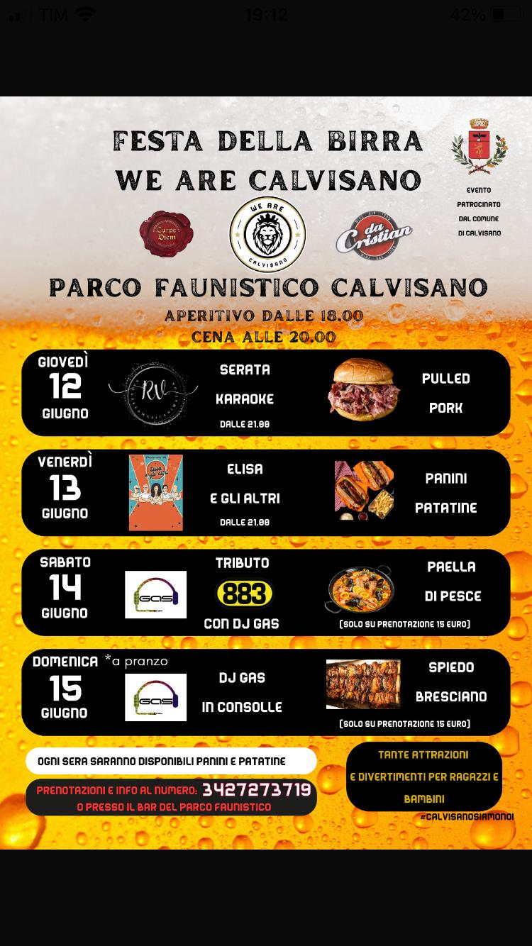 Locandina Festa della birra we are Calvisano