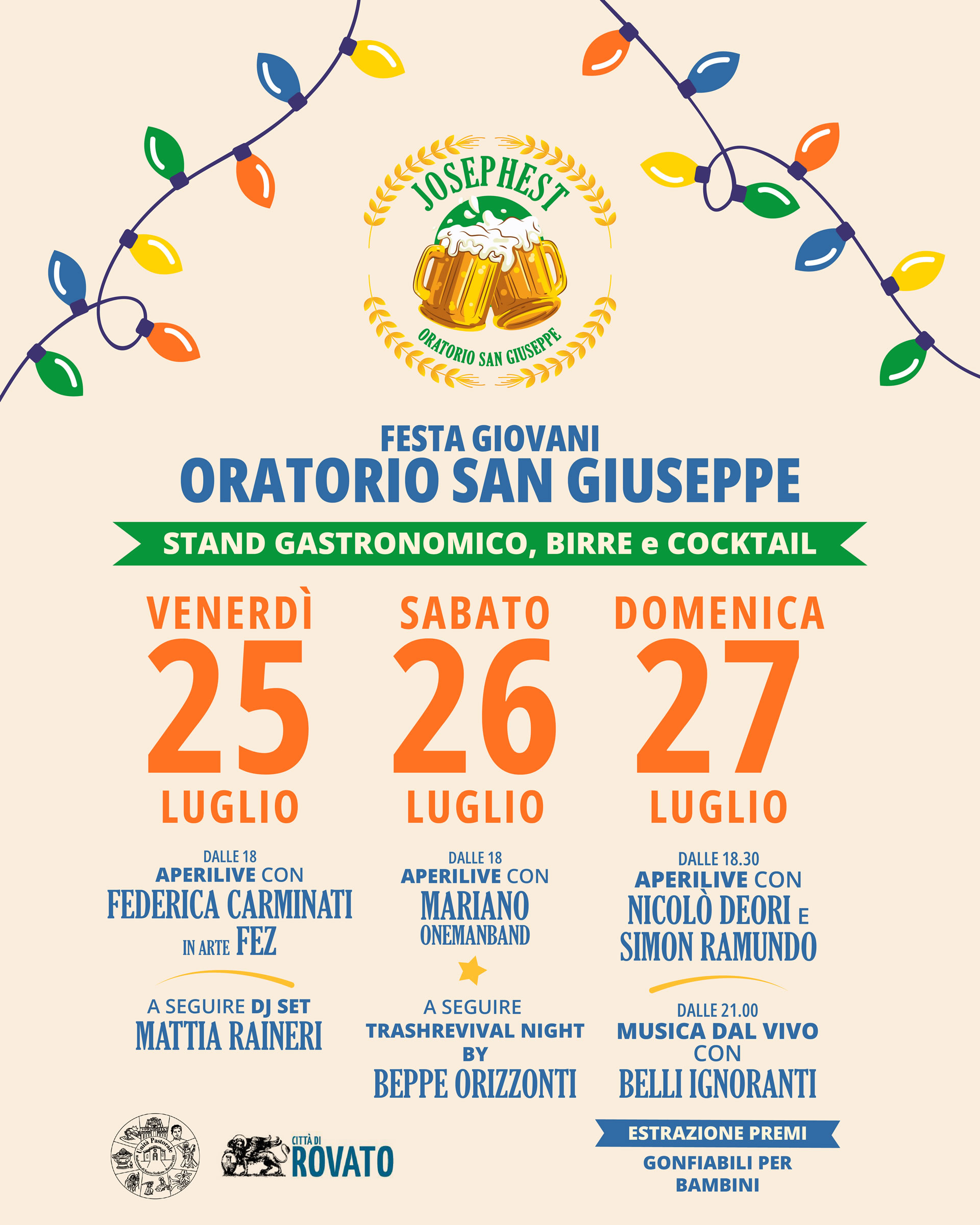 Locandina Josephest - Festa giovani oratorio San Giuseppe di Rovato