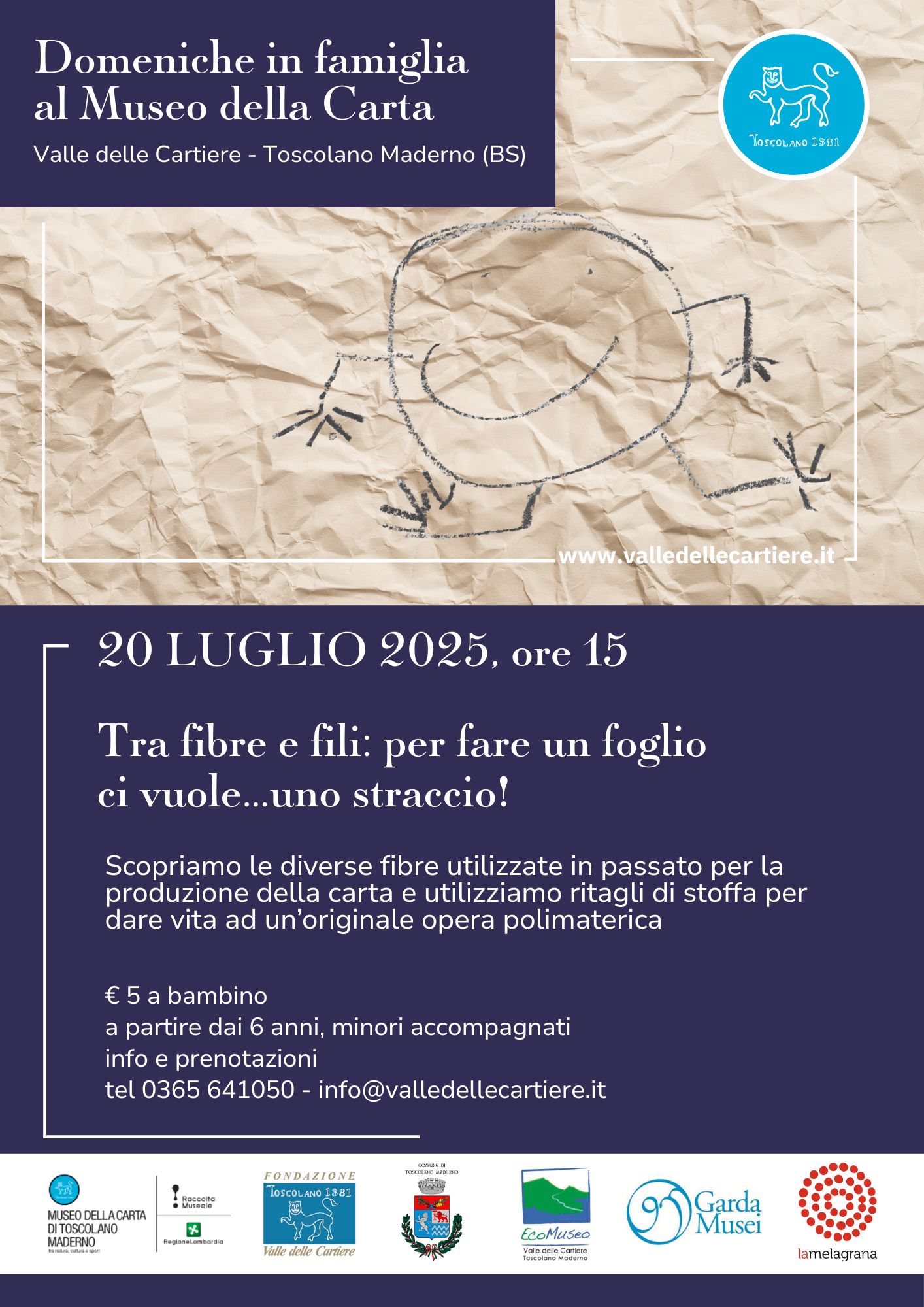Locandina Domenica in famiglia - Tra fibre e fili