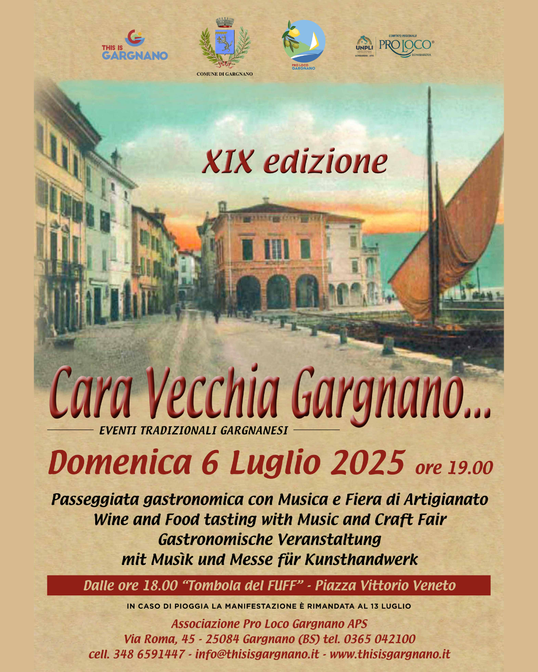 Locandina Cara Vecchia Gargnano XIX edizione