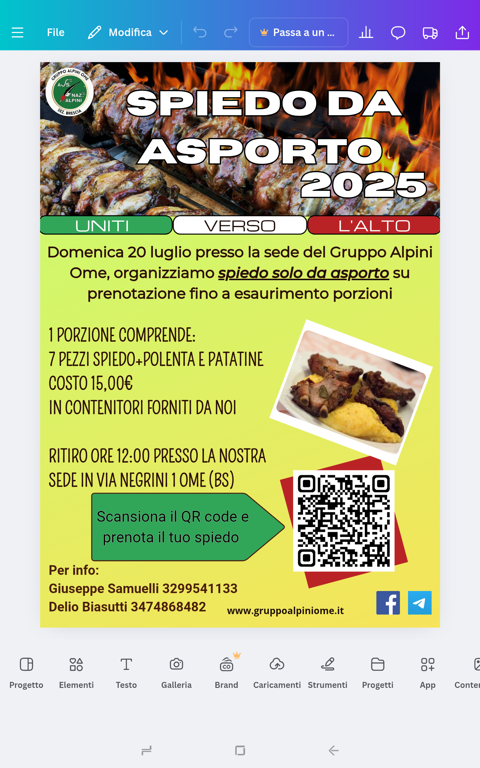 Locandina Spiedo da asporto