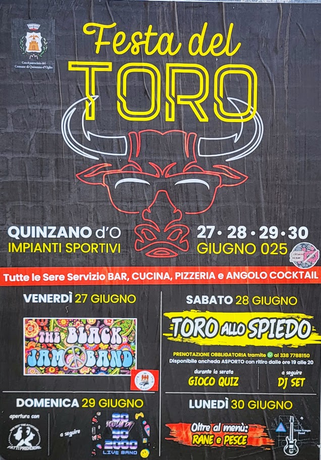 Locandina Festa del Toro
