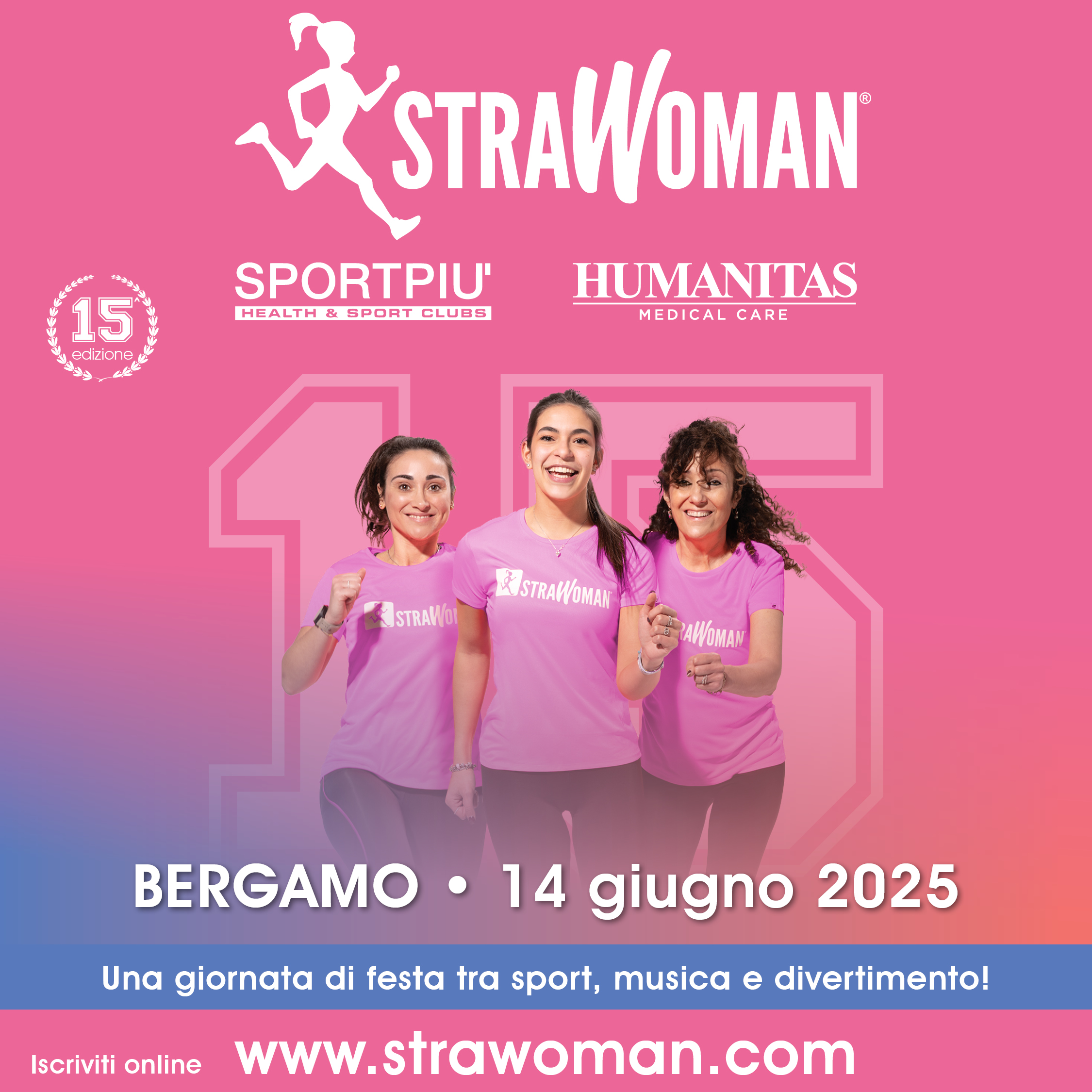 Locandina SportPiù StraWoman Humanitas Medical Care - Bergamo