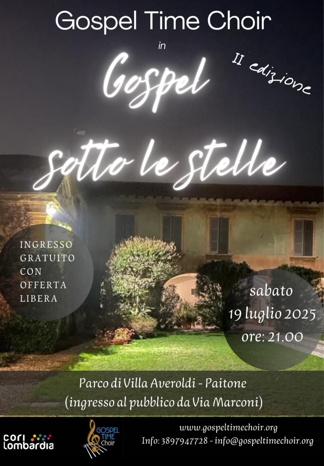 Locandina Gospel sotto le stelle