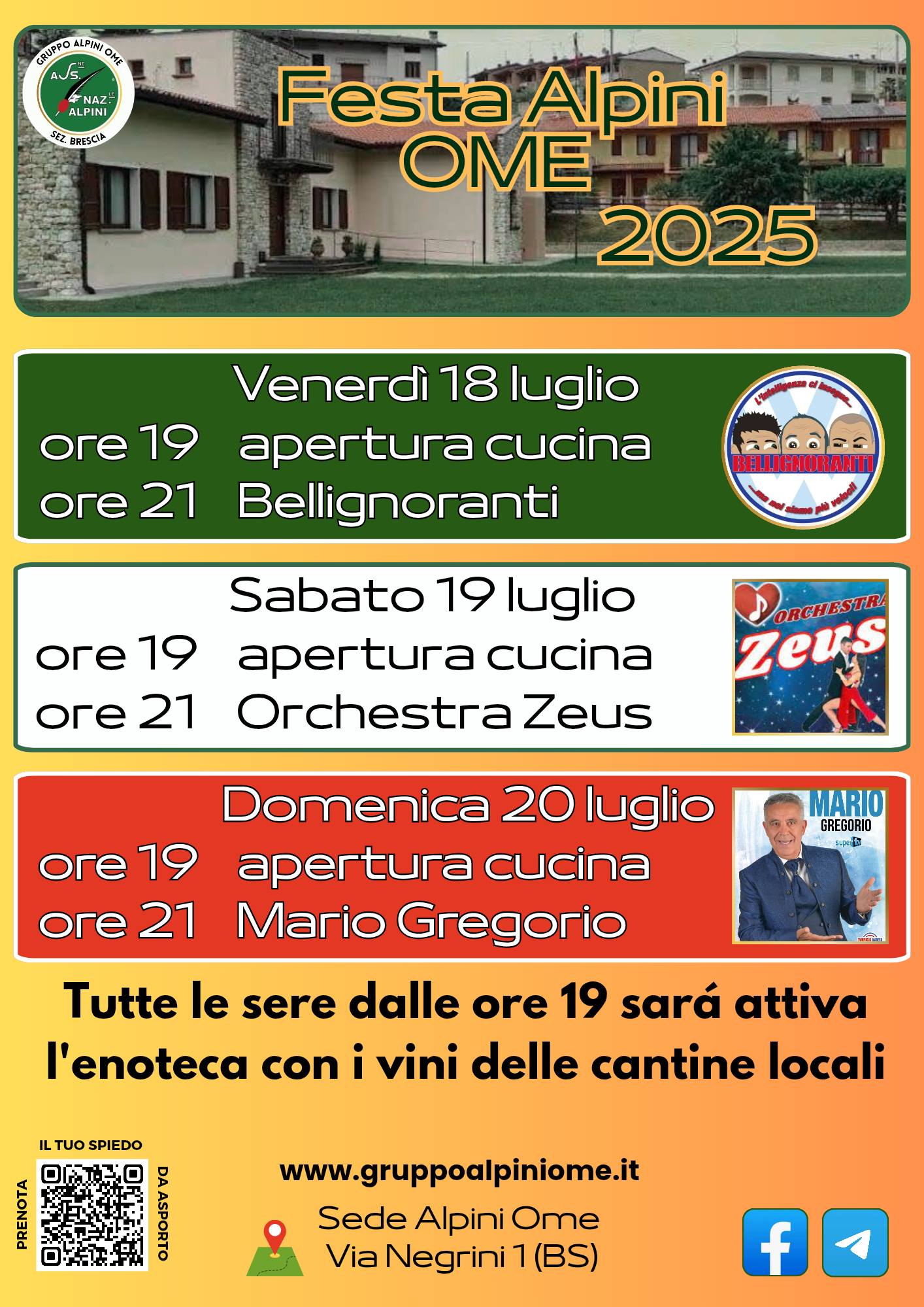 Locandina Festa degli Alpini di Ome