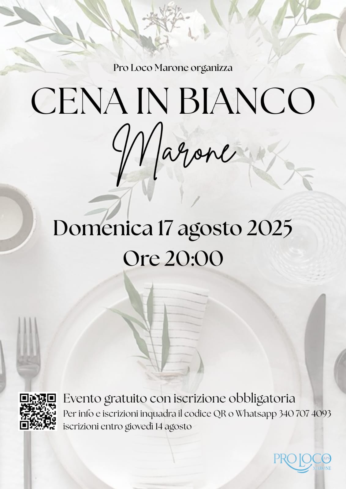 Locandina Cena in Bianco