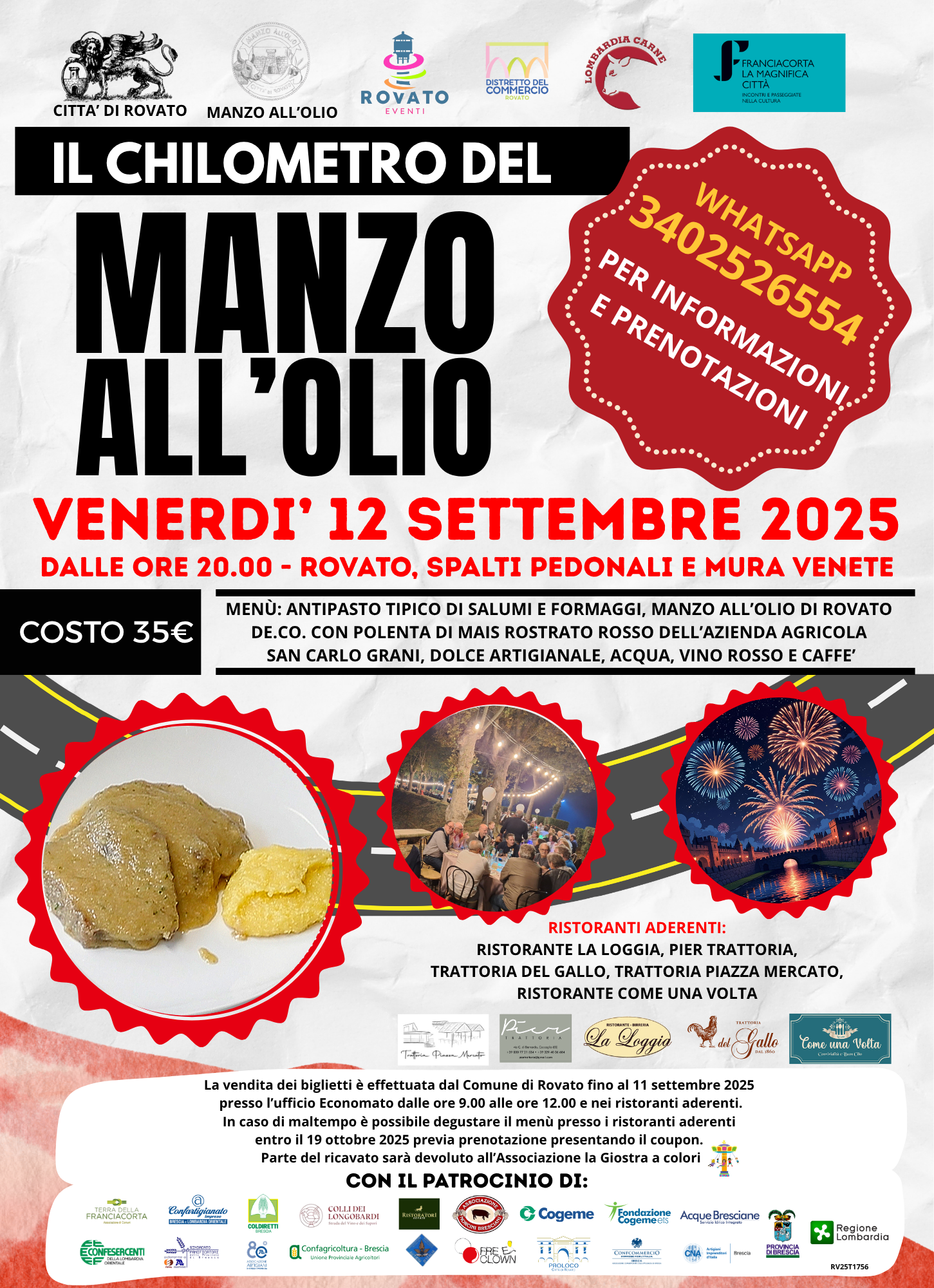 Locandina Il Km del manzo all'olio di Rovato 2025
