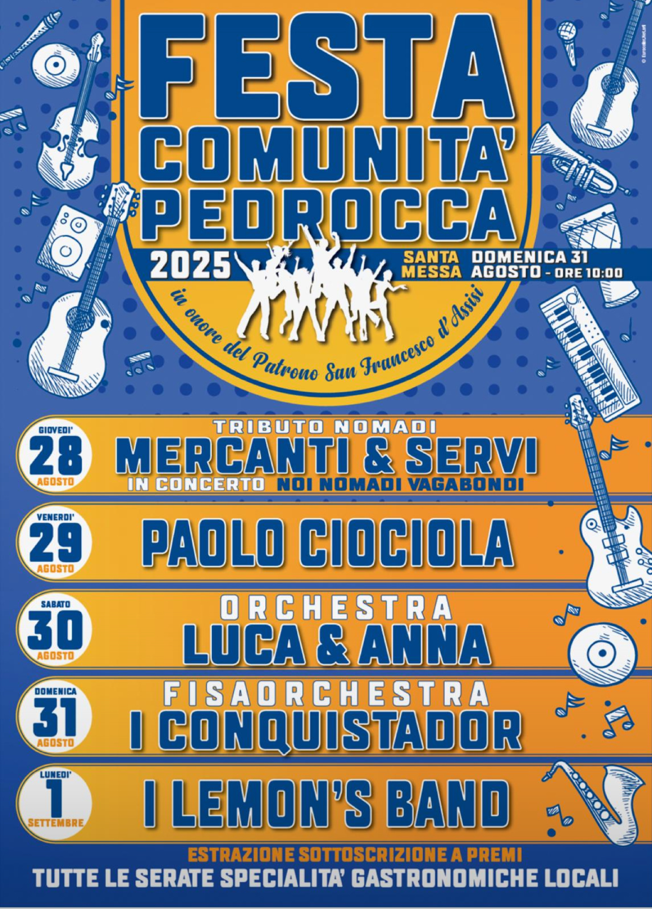 Locandina Festa della Comunità di Pedrocca