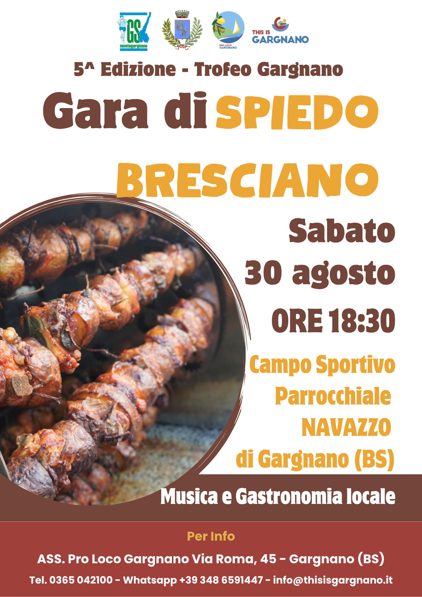Locandina Gara di Spiedo Bresciano