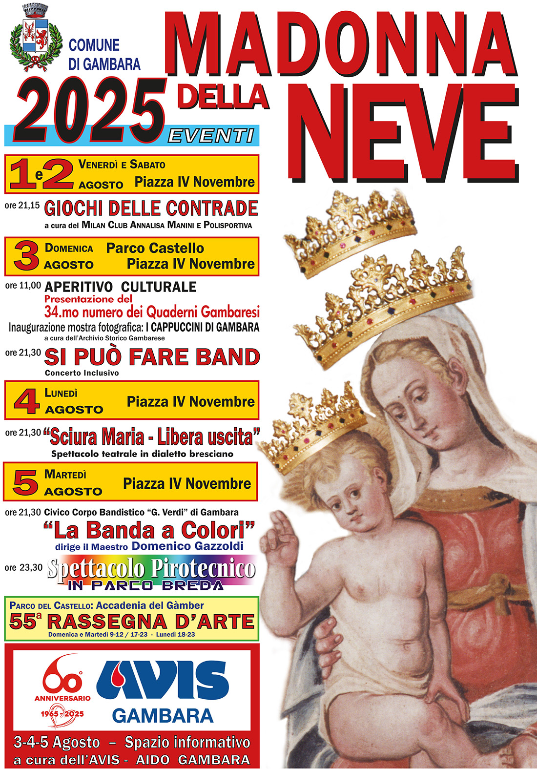 Locandina Madonna della Neve