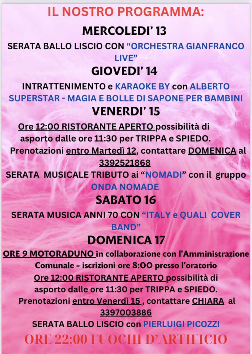 Locandina Festa della Famiglia - Faverzano