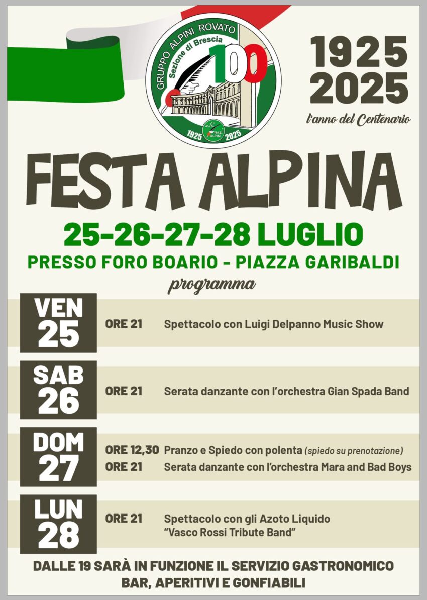 Locandina festa Alpina di  Rovato
