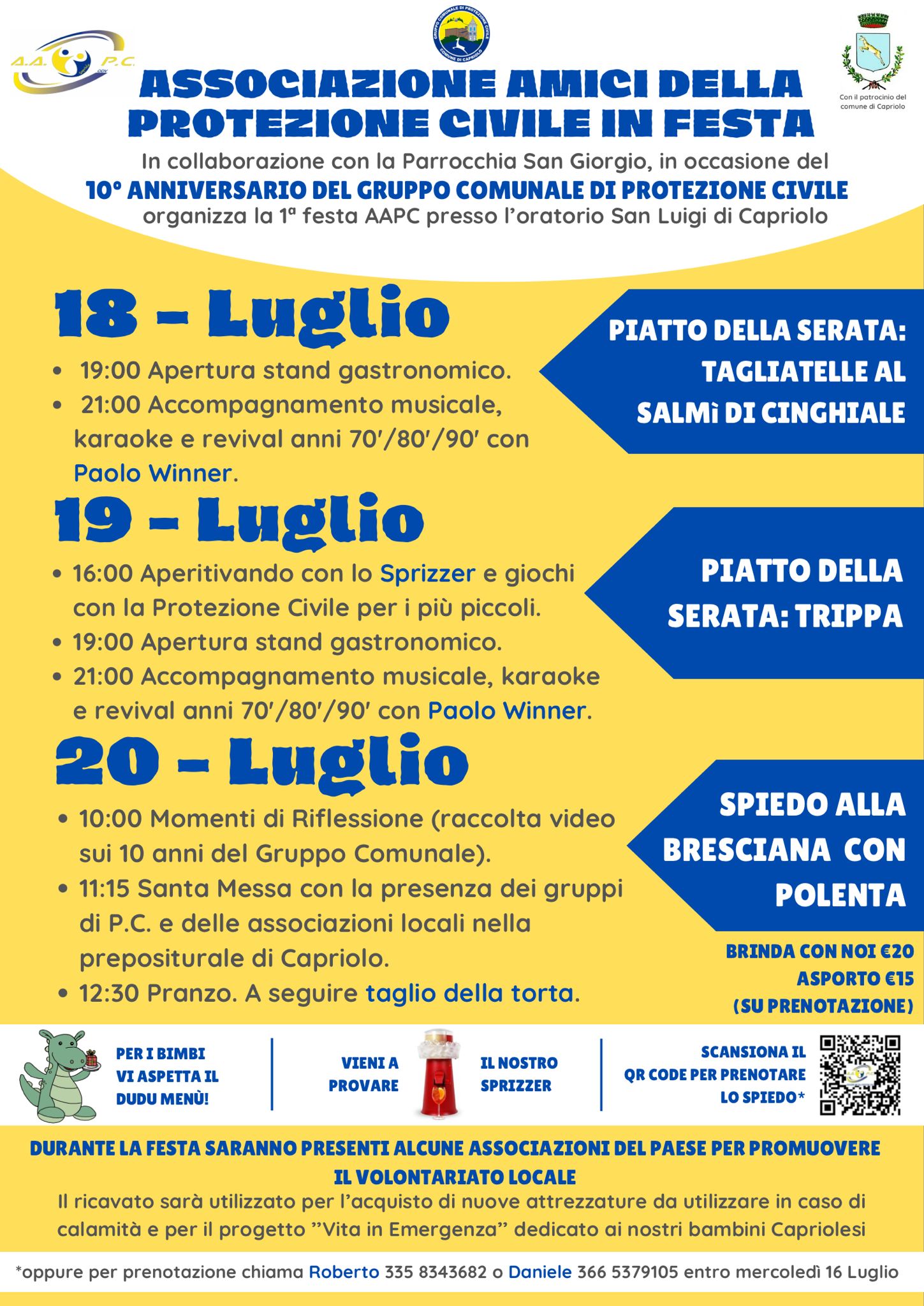 Locandina Festa Amici della Protezione Civile