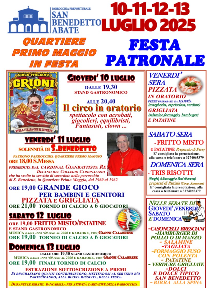 Locandina Festa di San Benedetto