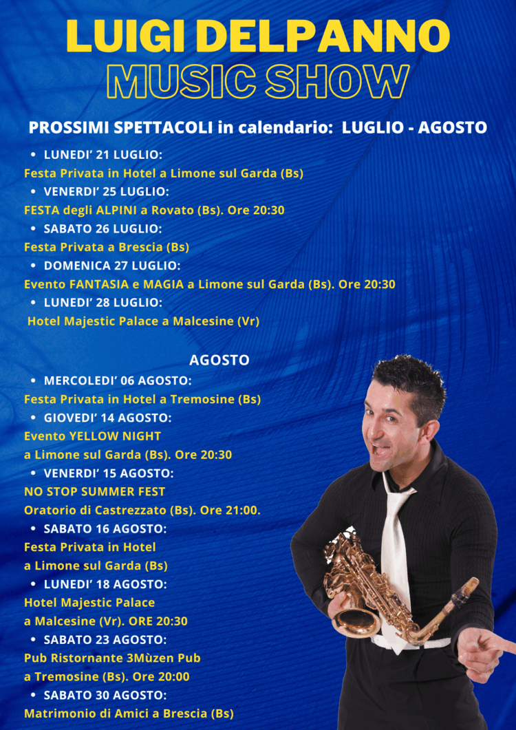 Programma Luigi Delpanno - Luglio / Agosto
