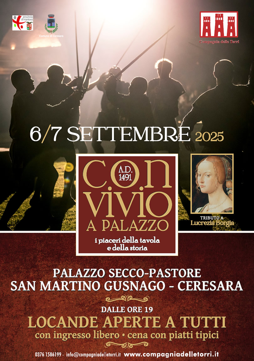 Locandina Convivio a Palazzo 2025 - San Martino Gusnago di Ceresara (MN)