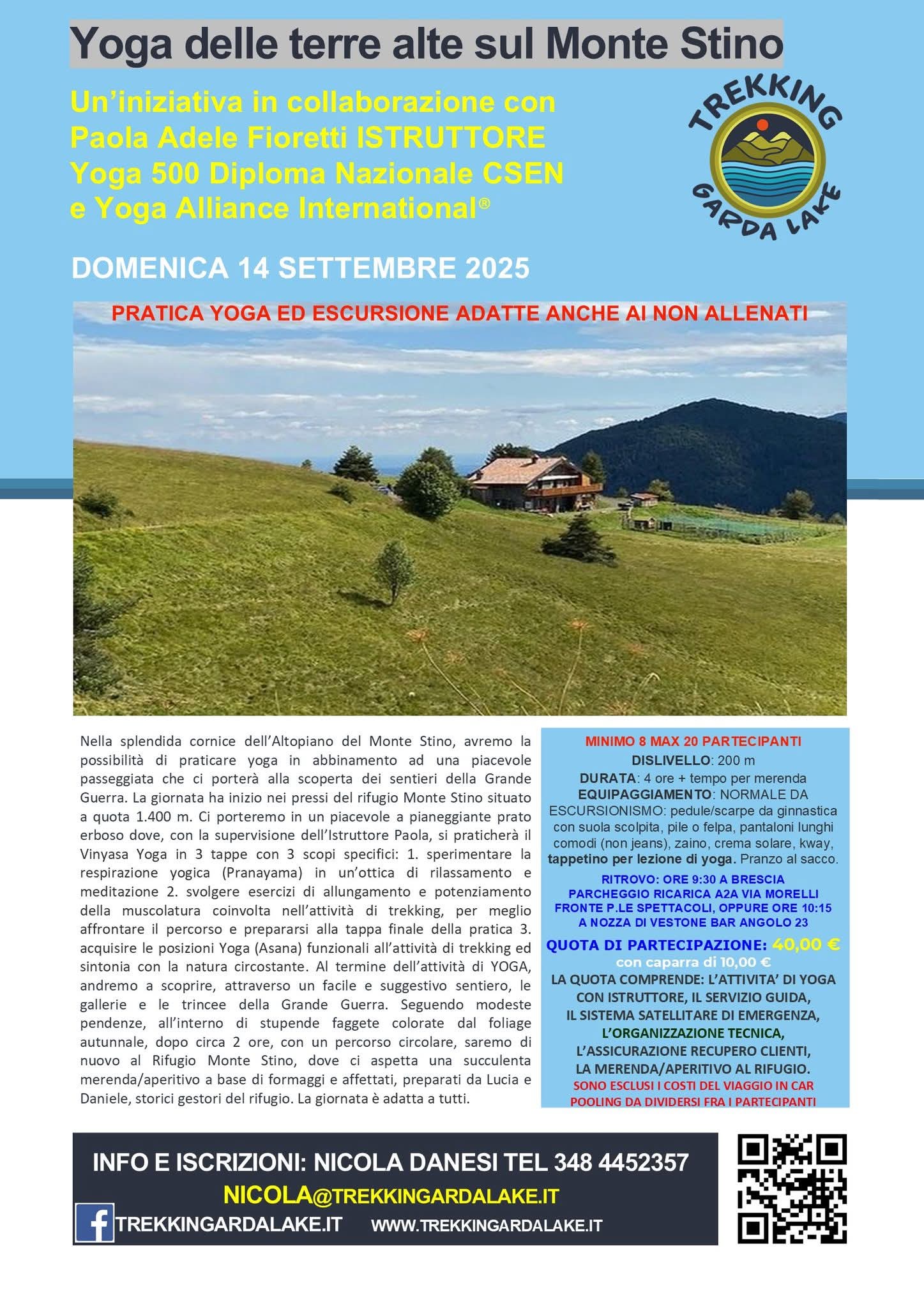 Locandina Yoga e trekking
