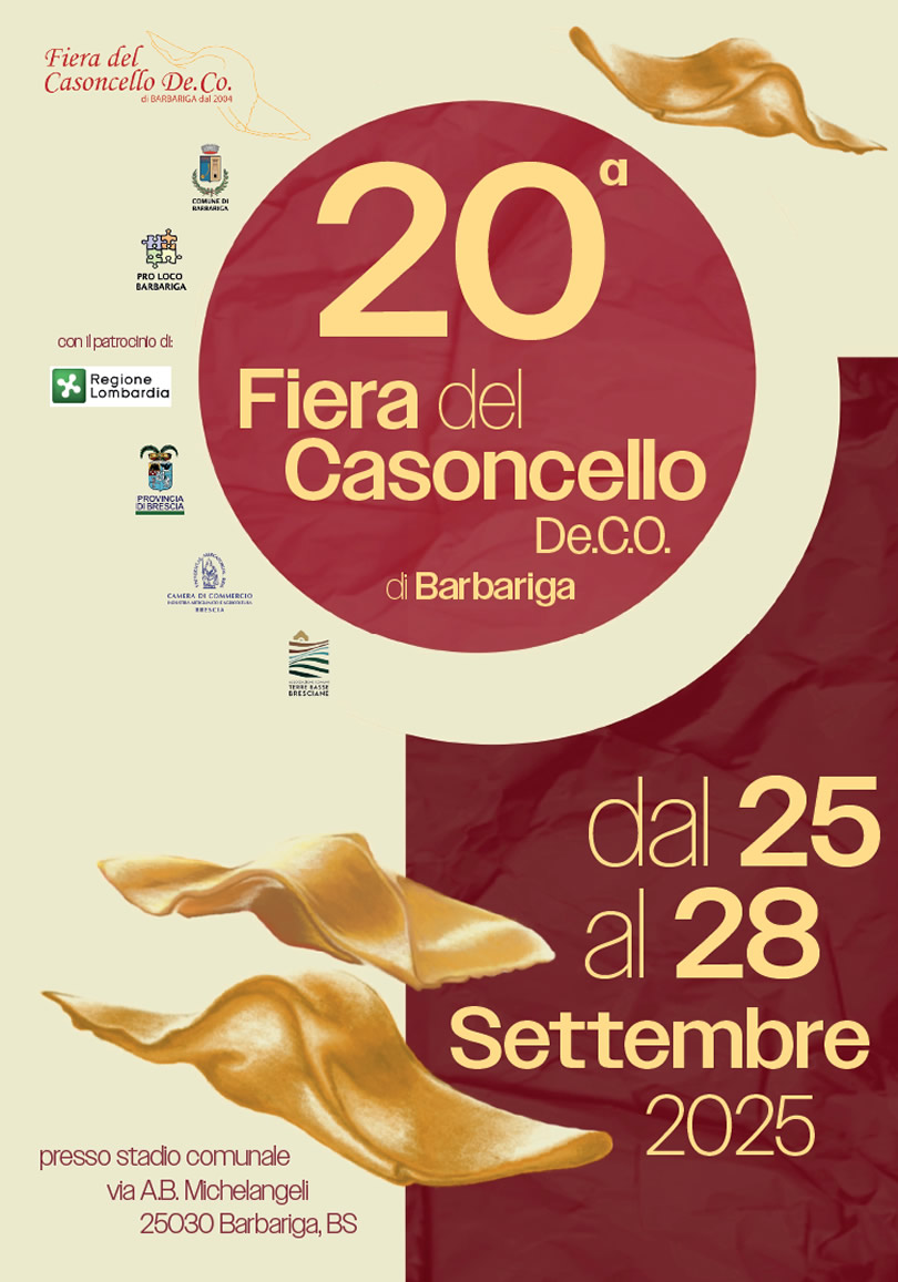 Locandina Fiera del casoncello De.Co. di Barbariga