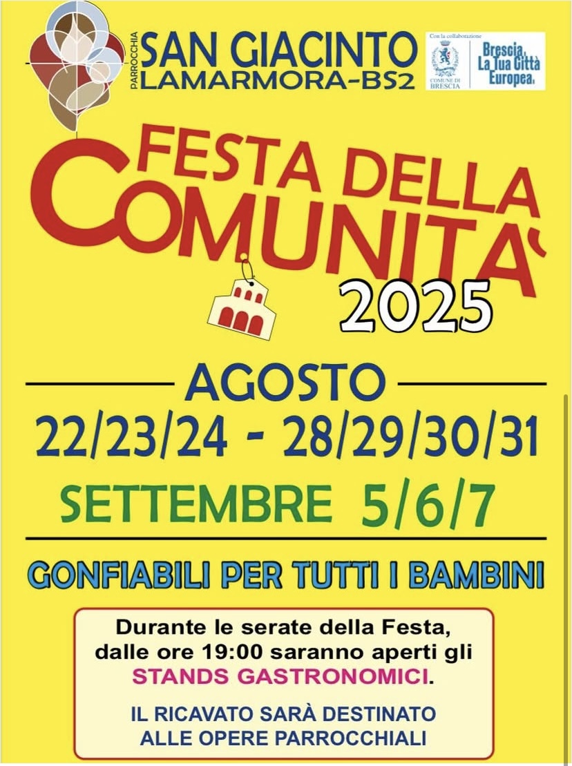 Locandina Festa della Comunità