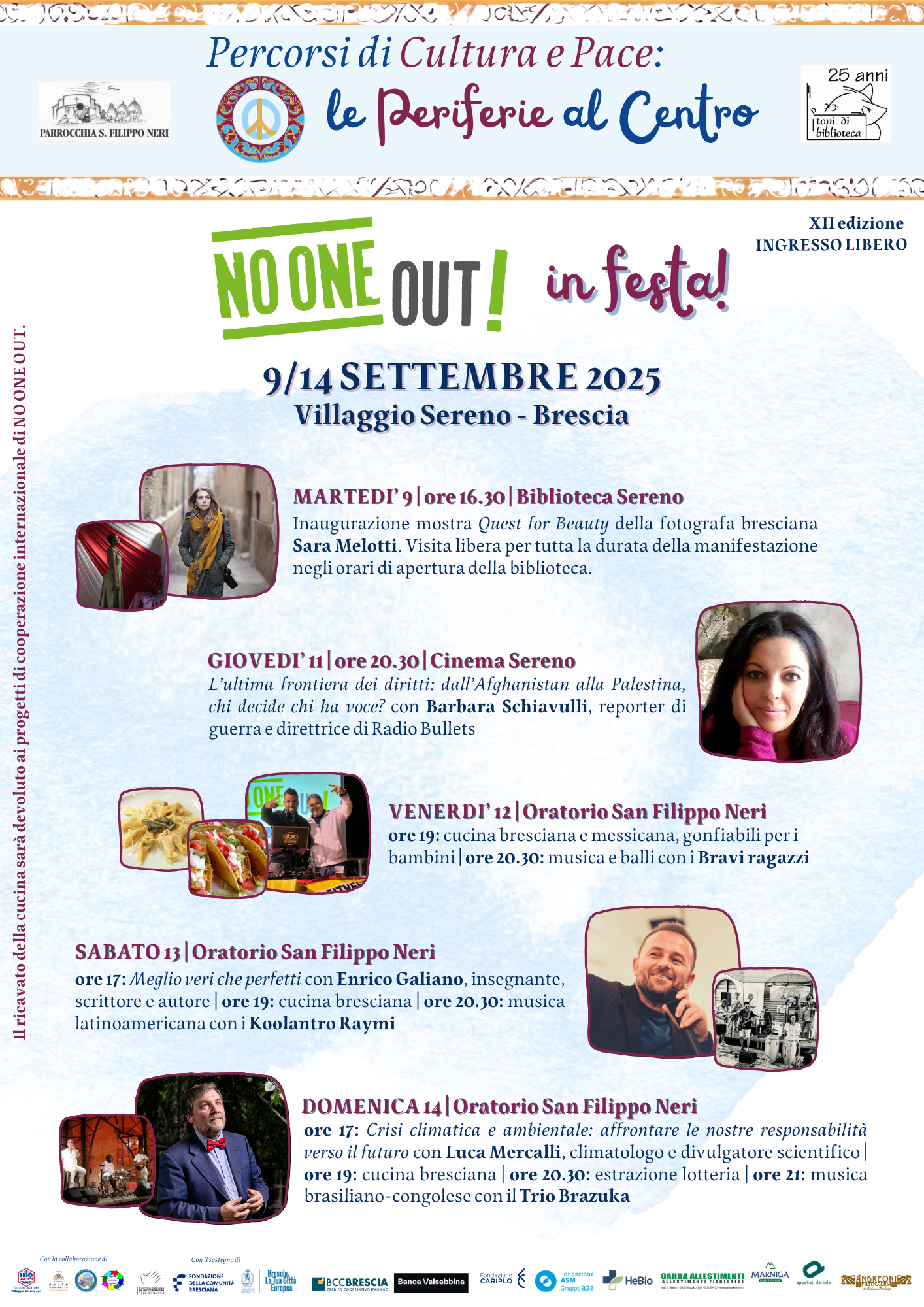Locandina NO ONE OUT in festa