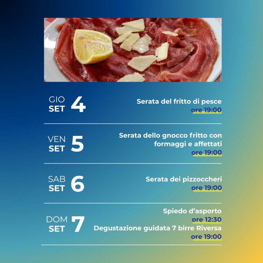 Menu 3 Festa Popolare di Fornaci 2025 locandina ufficiale