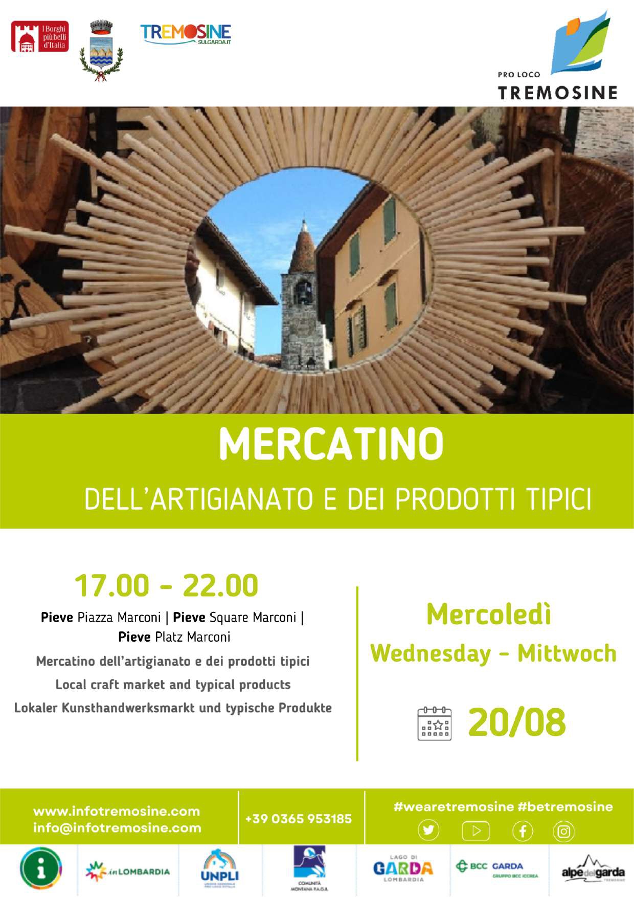 Locandina Mercatino artigianato locale e prodotti tipici