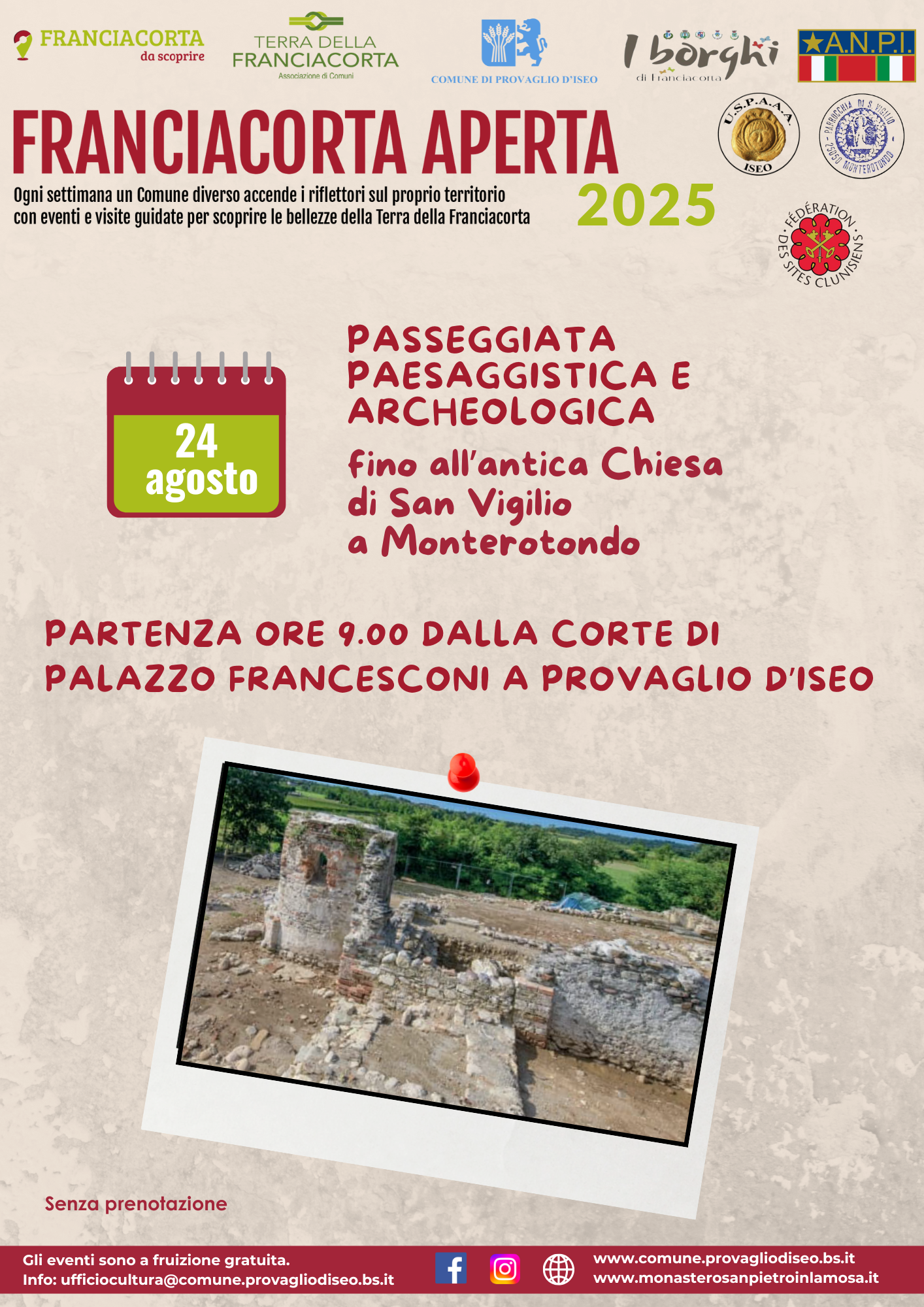 Locandina Passeggiata alla Chiesa di San Vigilio