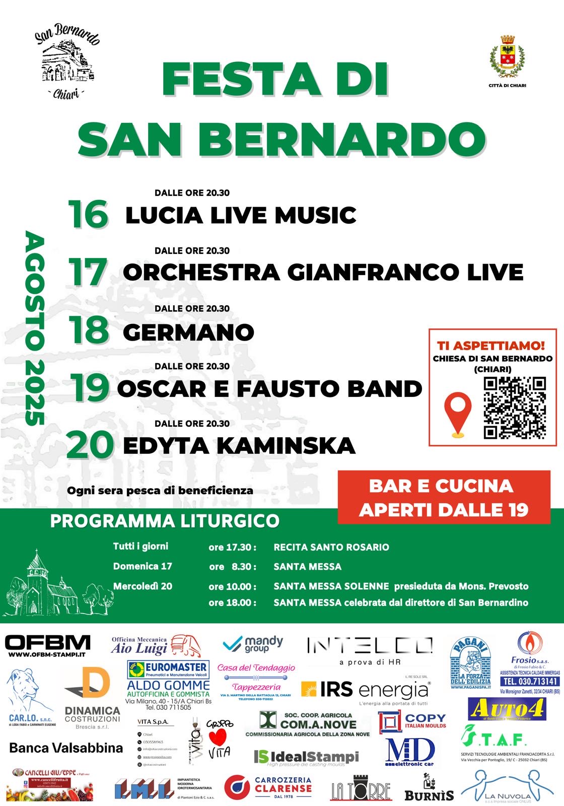 Locandina Festa di San Bernardo