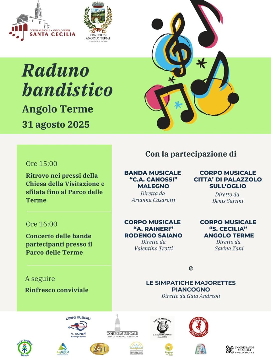 Locandina Raduno bandistico di Angolo Terme