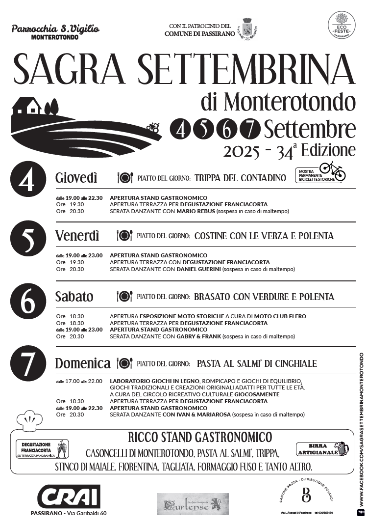 Locandina Sagra Settembrina di Monterotondo