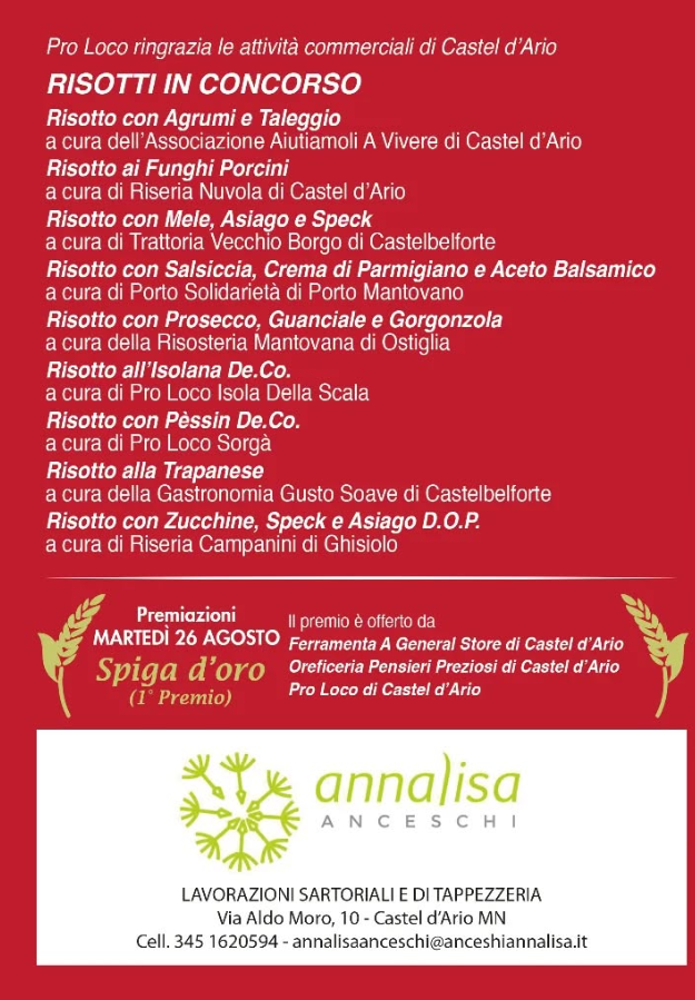 Festival del riso 2025  - programma