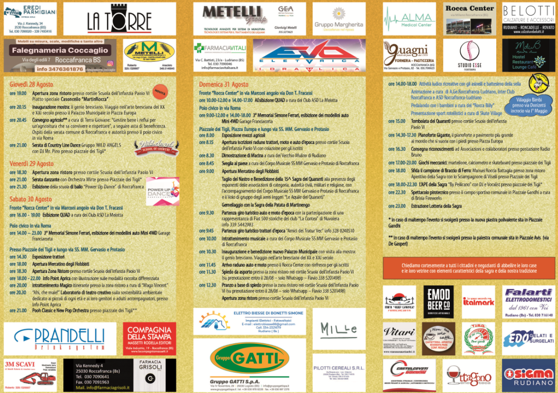 Sagra del Quarantì - programma